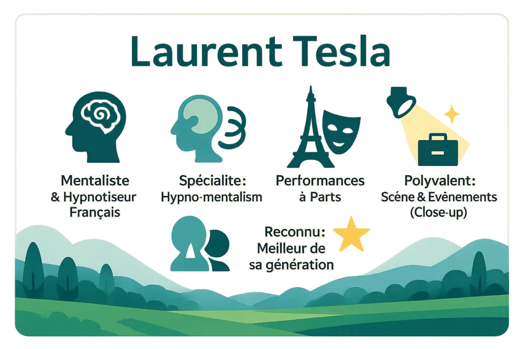 Laurent Tesla, mentaliste à Paris.