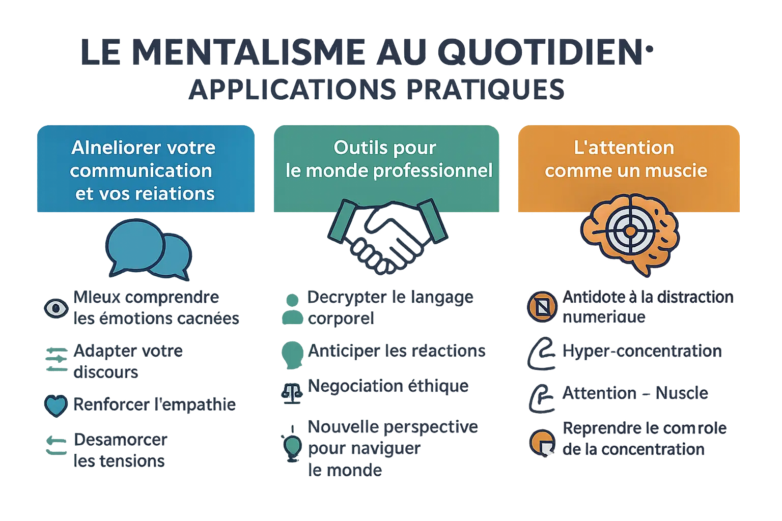 Applications pratiques du mentalisme au quotidien
