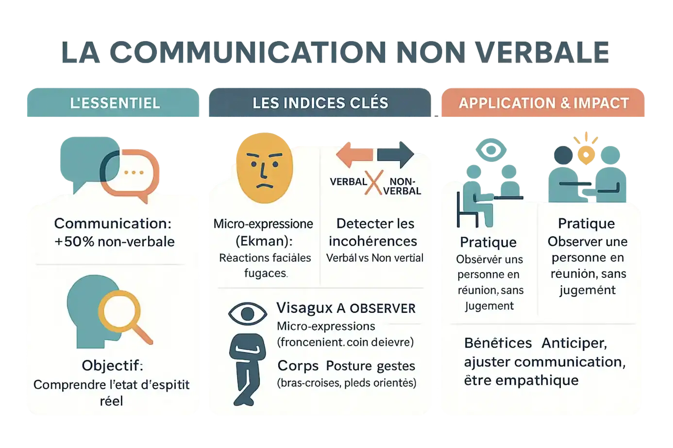 Illustration de la <strong>communication non-verbale</strong>