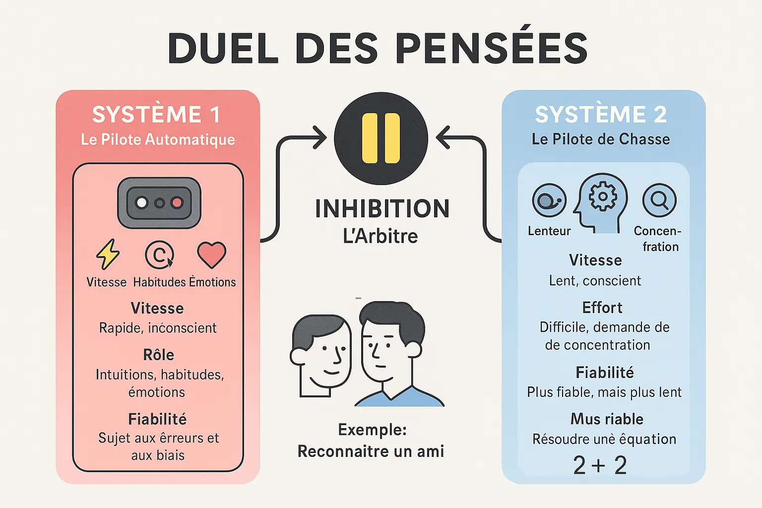 Illustration comparant le Système 1 et le Système 2