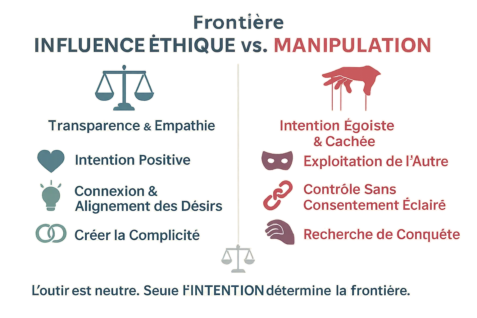 Frontière entre influence éthique et manipulation