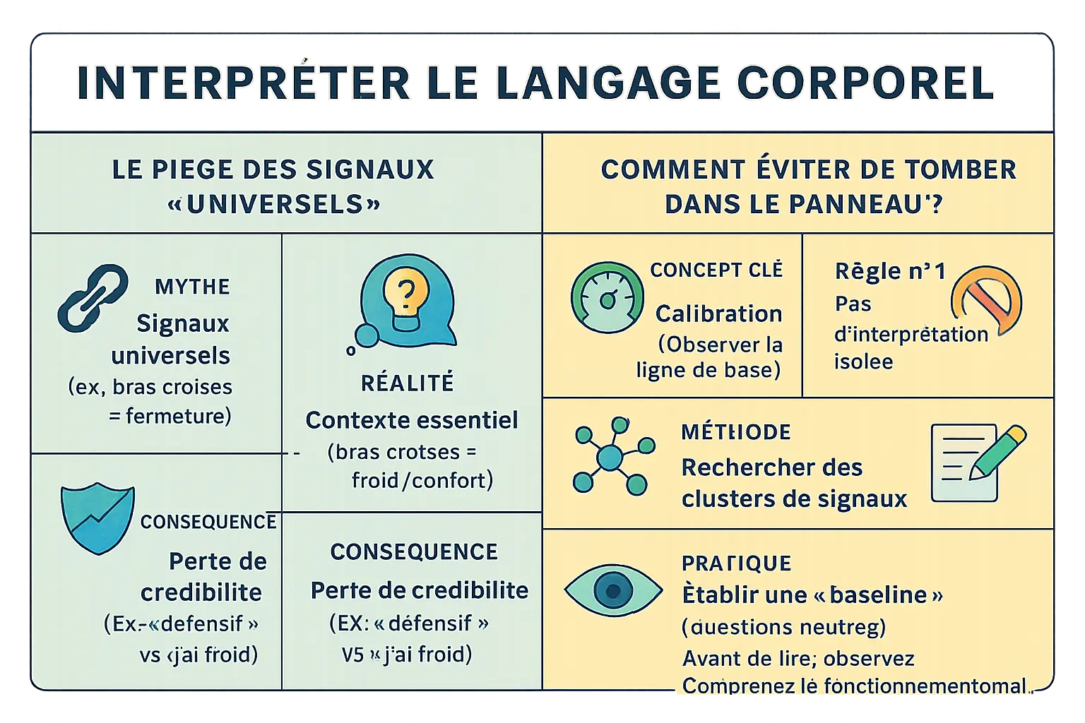 <strong>Interprétation du langage corporel : pièges et méthodes</strong>