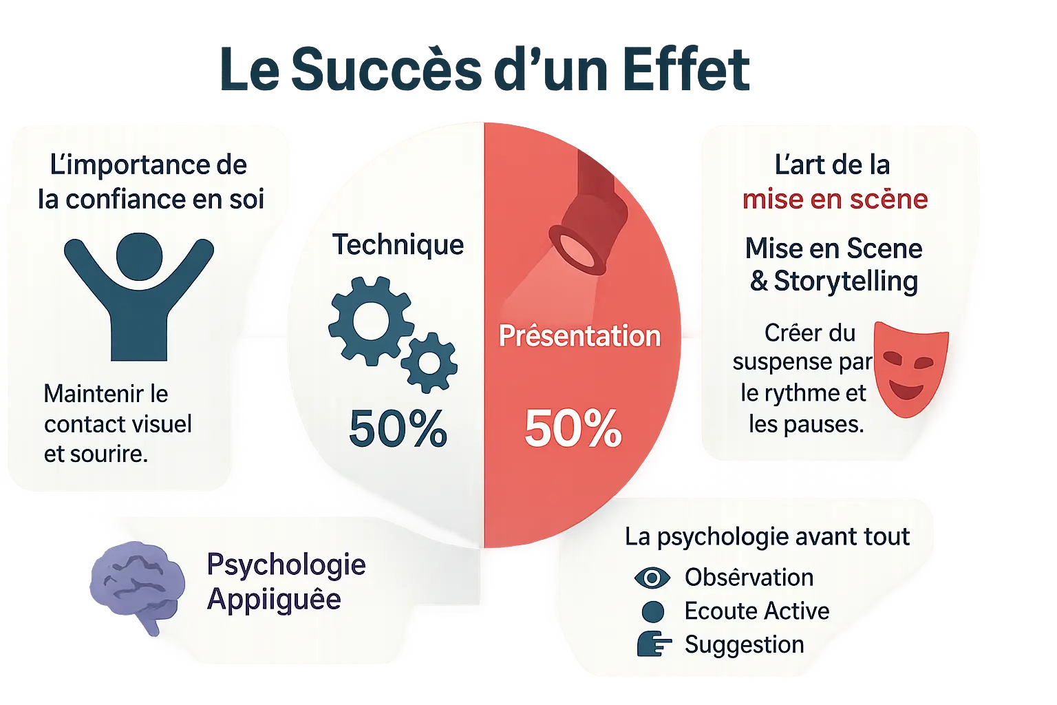 Illustration mentalisme mise en scène