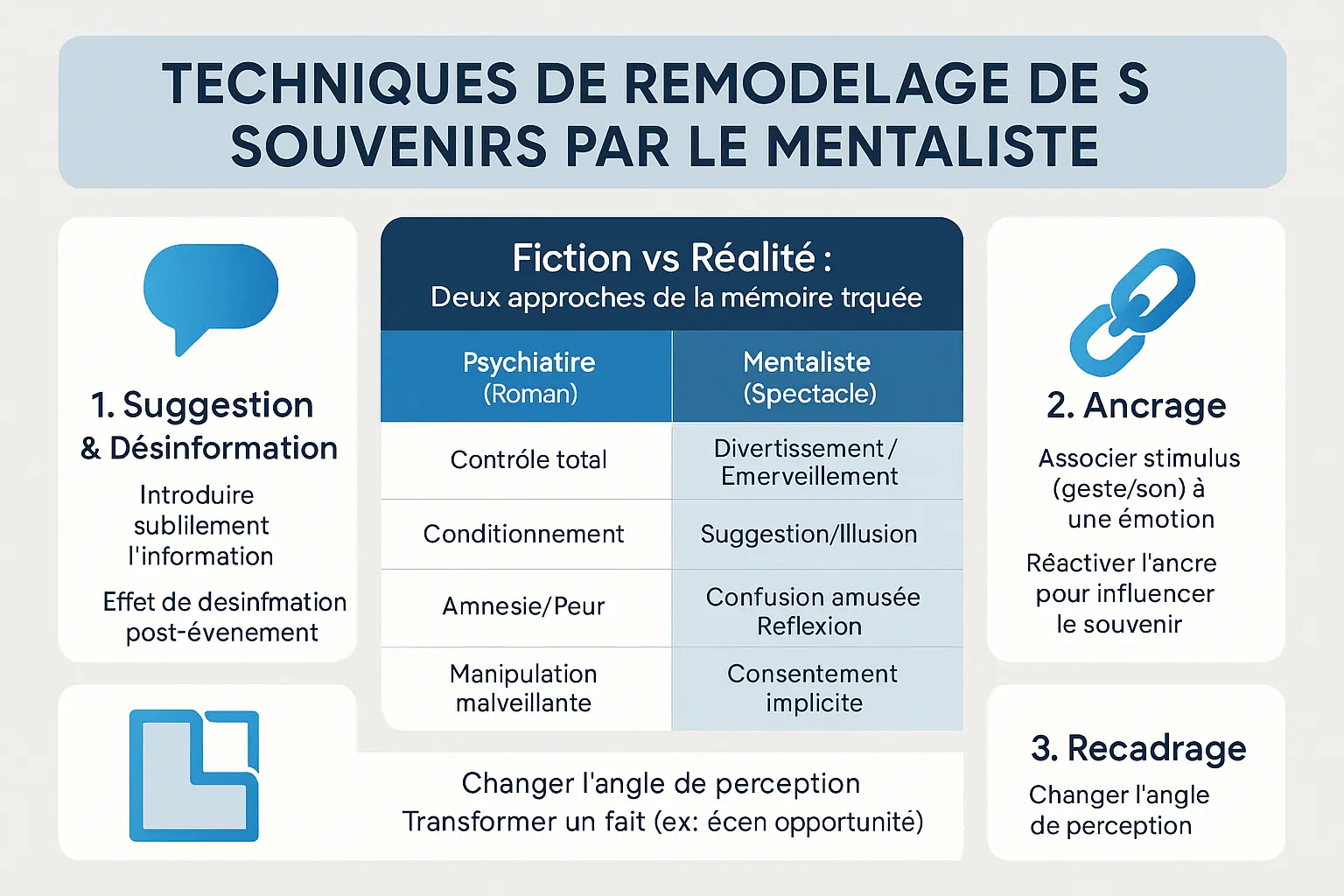 Techniques de remodelage de souvenirs en mentalisme